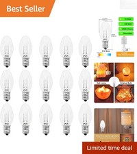 Scentsy Dimmable Light Bulbs - 15 Pack C7 Wax Warmer Bulbs with Safety Features