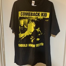 Comeback Kid Should Know Better T-shirt Hardcore Men  s XL Gildan 2014 See Desc