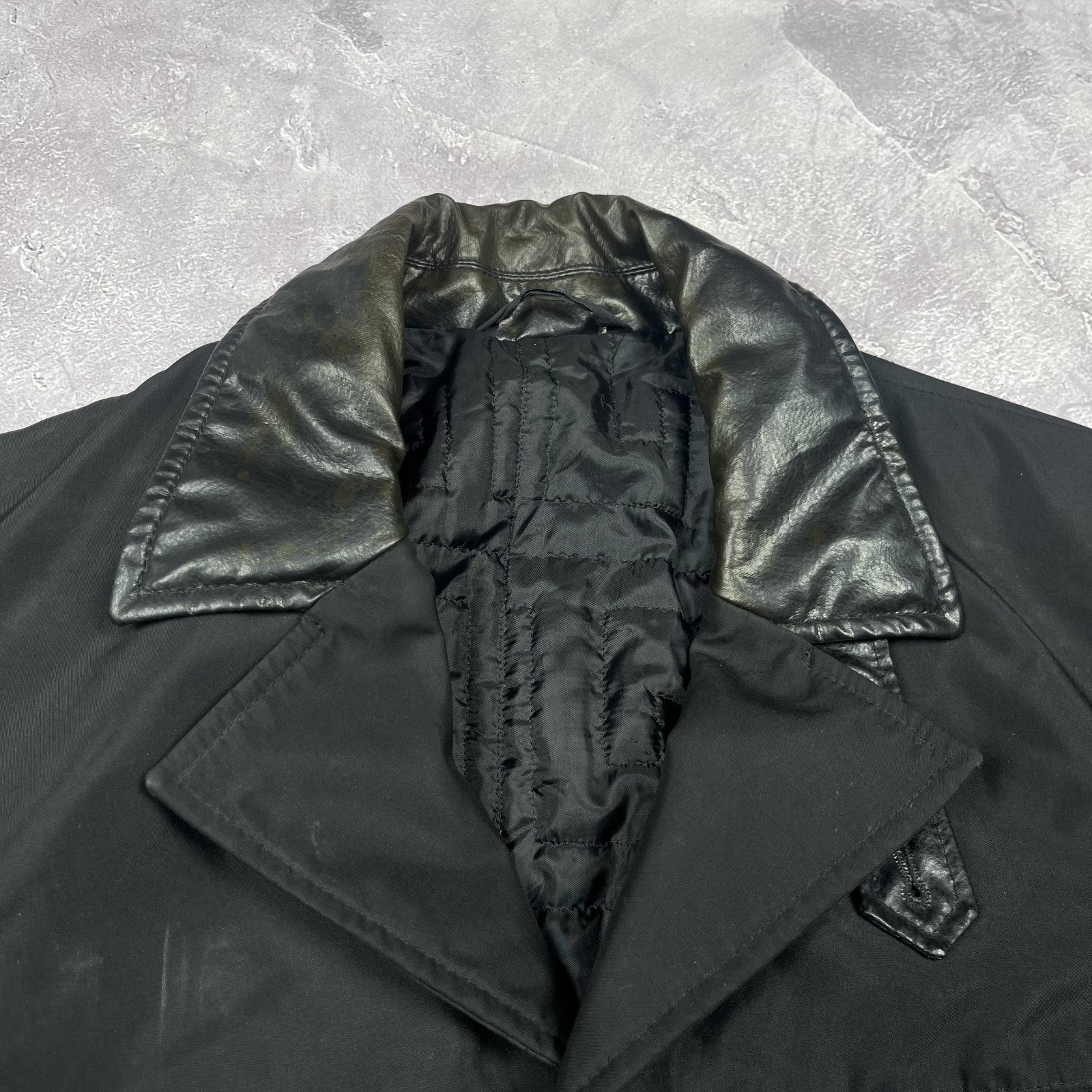 Versace Classic Coat Button Jacket Nylon Black Po… - image 7