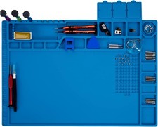 Premium Heat Resistant 932°F Blue Magnetic Repair Work Mat Large Silicone Solde