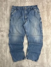 Vintage Carhartt Medium Wash Denim Workwear Carpenter Pants Size 39