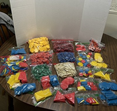 HUGE Lot of Geometric Pattern Blocks Shapes Educational-13 lbs in weight