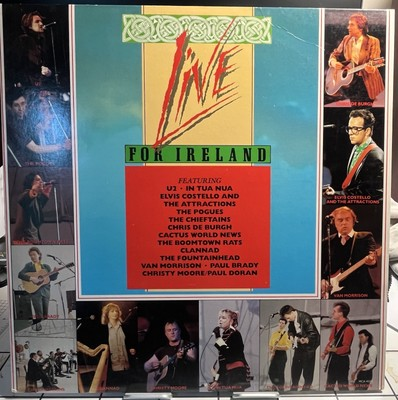#ad #ad Various Live for Ireland 1987 US Vinyl LP U2 Pogues Costello Clannad VG VG $5.00