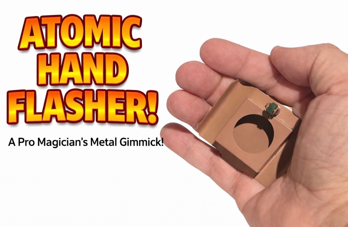 Metal PRO ATOMIC HAND FLASHER Magic Trick Fire Stage Effects Prop 