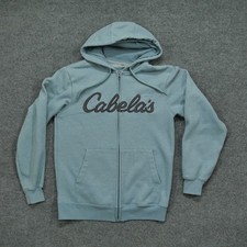 Cabelas Hoodie Adult Medium Full Zip Spell Out Logo Sweatshirt Mens