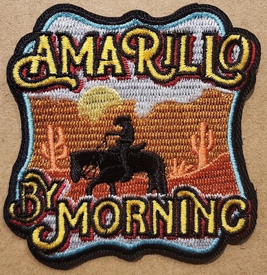 Amarillo By Morning embroidered Iron on patch country music