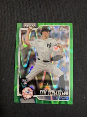 2026 Topps Chrome Green RayWave Refractor Cam Schlittler /99 RC