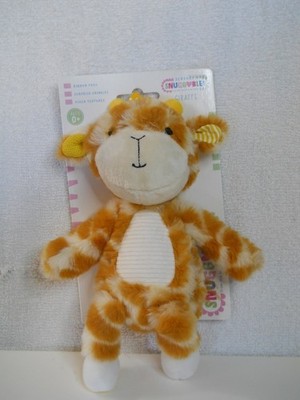 Make Believe Ideas SENSORY SNUGGABLES GIRAFFE: Ribbon Tags, Crinkles, Textures
