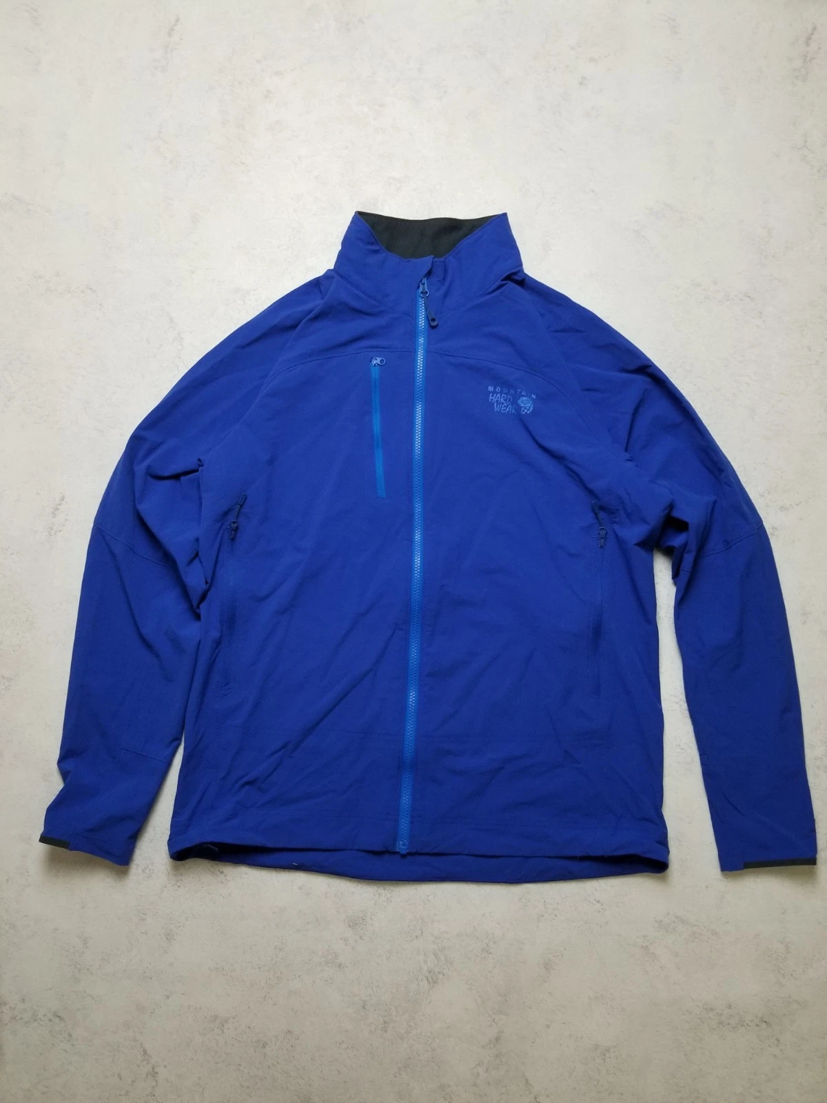 Mountain Hardwear Lightweight Blue Softshell Packable Jacket Men's Size L