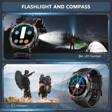 Smart Watch Military Tactical Men Sport Heart Rate Fitness Tracker Wristwatch US 2