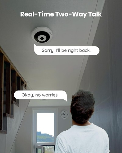 WiFi Security Fisheye Camera, 2K+ 6MP 360° Panorama, 2.4/5GHz WiFi Indoor Wir... - Picture 4 of 7