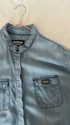 Women Barbour International Shirt Navy Lyocell 38