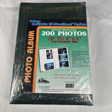 Set of 2 NOS Vintage Pioneer Le Memo 200 4x6 Photo Albums Green