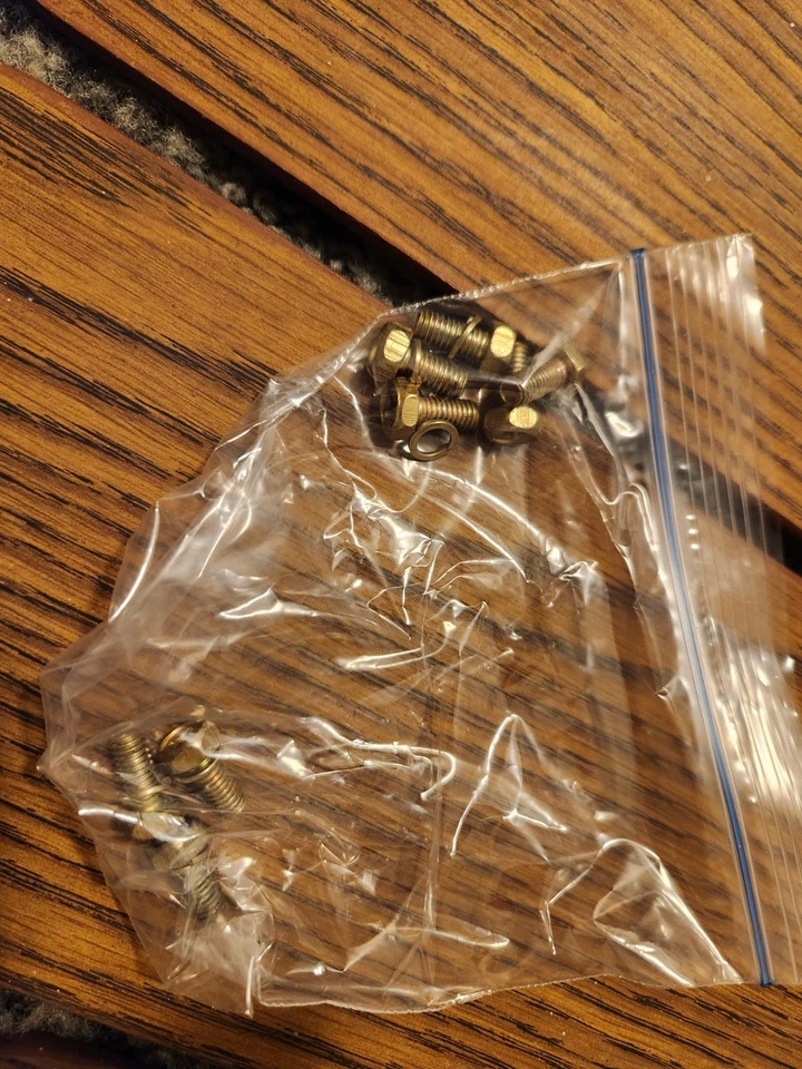 4 Piece Set, Wicker Ceiling Fan Blades Rattan Cane Faux Wood with gold Brackets - Image 4 of 4