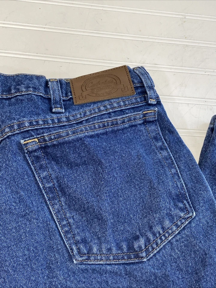 Jeans Cabelas Exterior Para Hombre 38x30 Azul Denim Algodón Calce Relajado Pierna Recta Foto 2 de 4