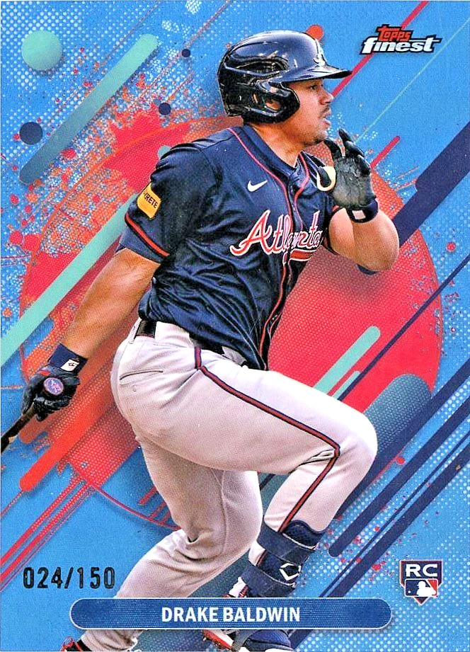 2025 Topps Finest Drake Baldwin Rookie #287 - SKY BLUE 024/150 "RARE" Braves RC