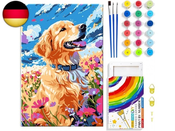 Hund Malen Nach Zahlen Erwachsene,Malen Nach Zahlen,Paint By Numbers FüR-image