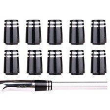 10pcs Custom Black Tip Size .370 Golf Ferrules for Taper Tip Iron Wedge with Two