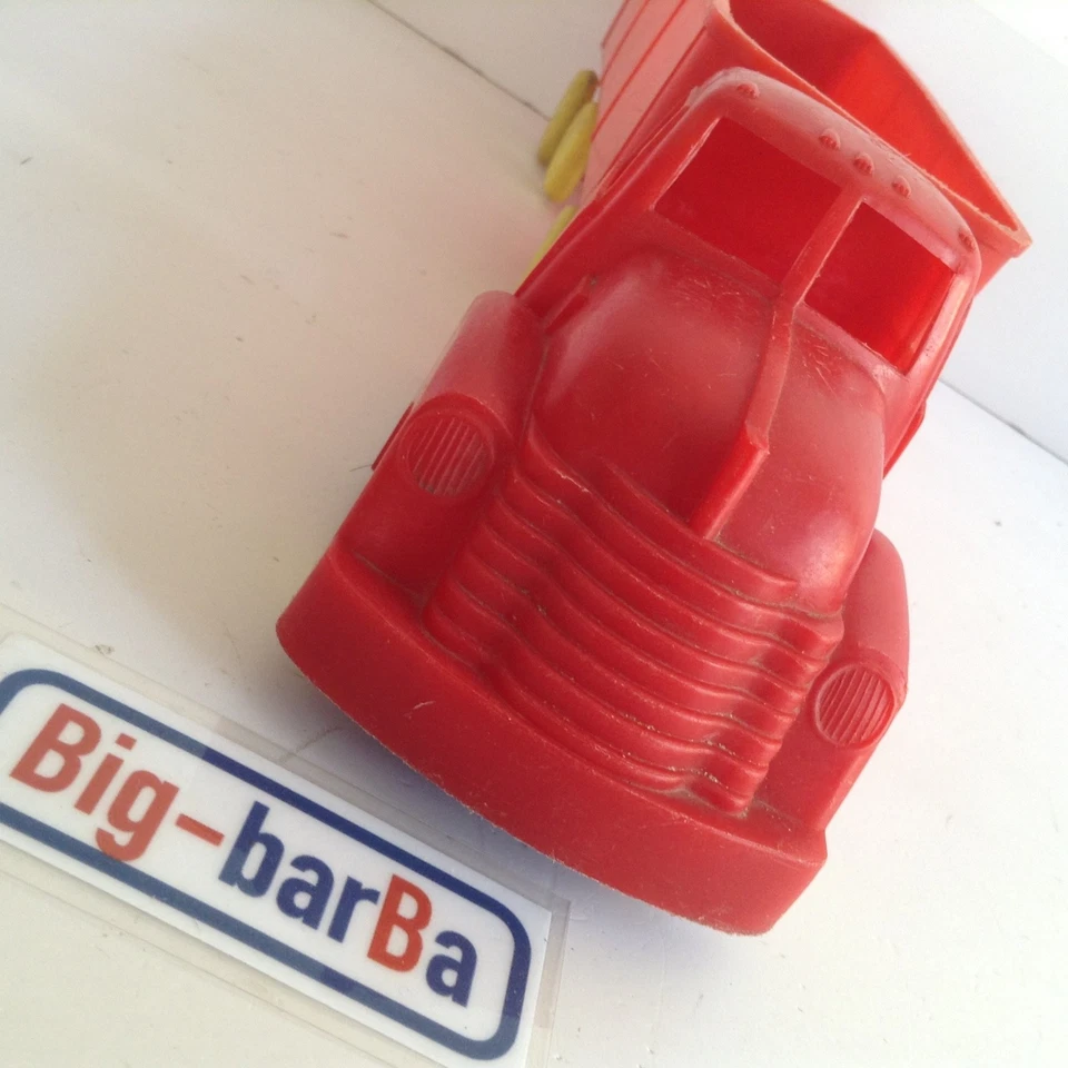 🔥Lot vintage🚗 Kaku-Ro Germany CAMION RIMORCHIO plastica '60 28 CM 🔥✨RARO ✨ - Immagine 4 di 4