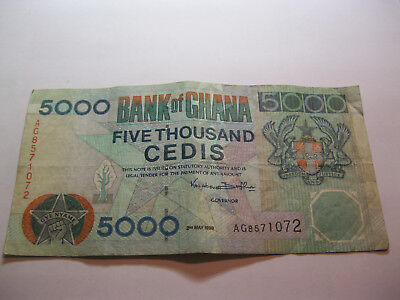 Ghana. 5000 note cédis 1998 | eBay