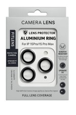 Aluminium Camera Lens Protector Ring for iPhone 15 Pro Max Black