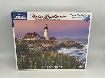 White Mountain Puzzles - Maine Lighthouse - 1000 Piece Jigsaw Puzzle Sealed