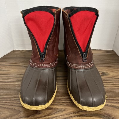 men's bean boots 8 fleece lined primaloft front zip