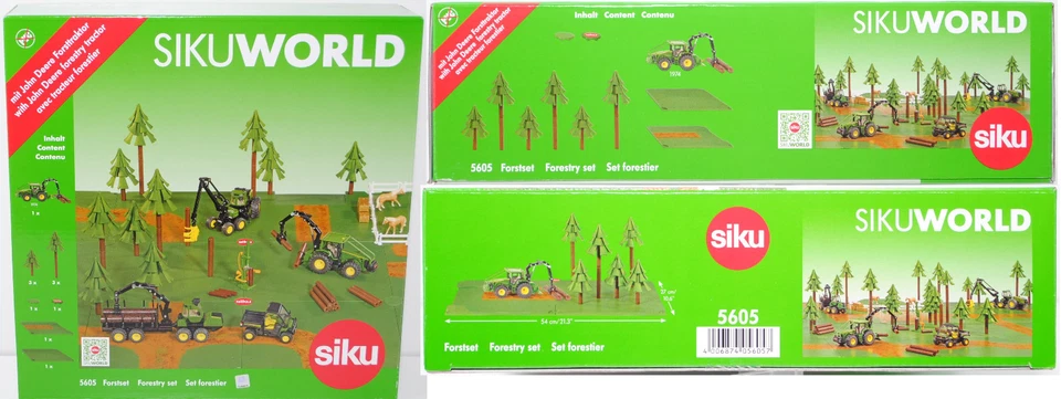 Siku Farmer World 5605 Forstset mit John Deere 8430 Forsttraktor, 1:50 - Bild 1 von 1