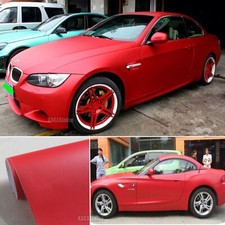 Full Car Wrap Flexible Red Matte Satin Vinyl Sticker Film Decal 50ft X 5ft Us Full Car Wrap Flexible Red Matte Satin Vinyl Sticker Film Decal 50ft X 5ft Us