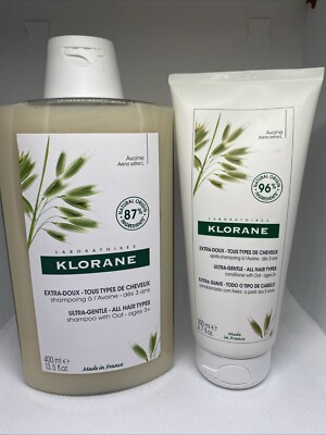 Klorane Ultra Gentle Shampoo and Conditioner With Oat For all Hair Types