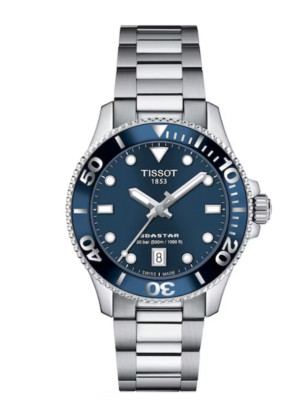 Tissot Seastar 1000 36mm Blue Dial Stainless Steel Men's Watch T1202101104100