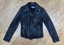 Nina Loca Roma Biker Motorcycle Leather Jacket Size 42 Medium Nwt