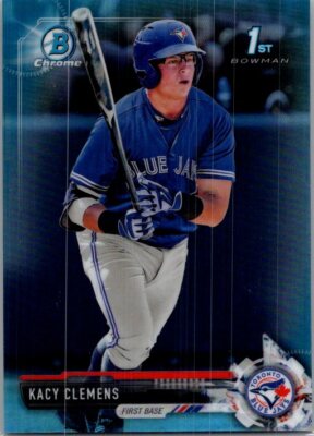 2017 Bowman Draft #BDC-101 Kacy Clemens Chrome Sky Blue Refractor #/399
