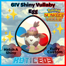 Vullaby ✨ SHINY 6IV EGG ✨ Pokemon Scarlet & Violet ✨ TEAL MASK DLC ✨