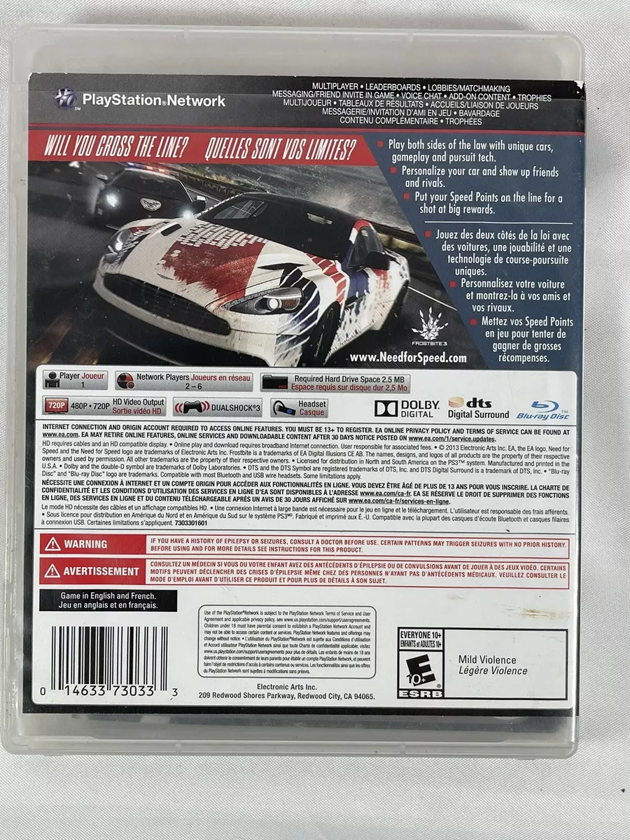 Need for Speed Rivals PS3 Playstation 3 Complete With Manual Street Racing  Game 14633730333