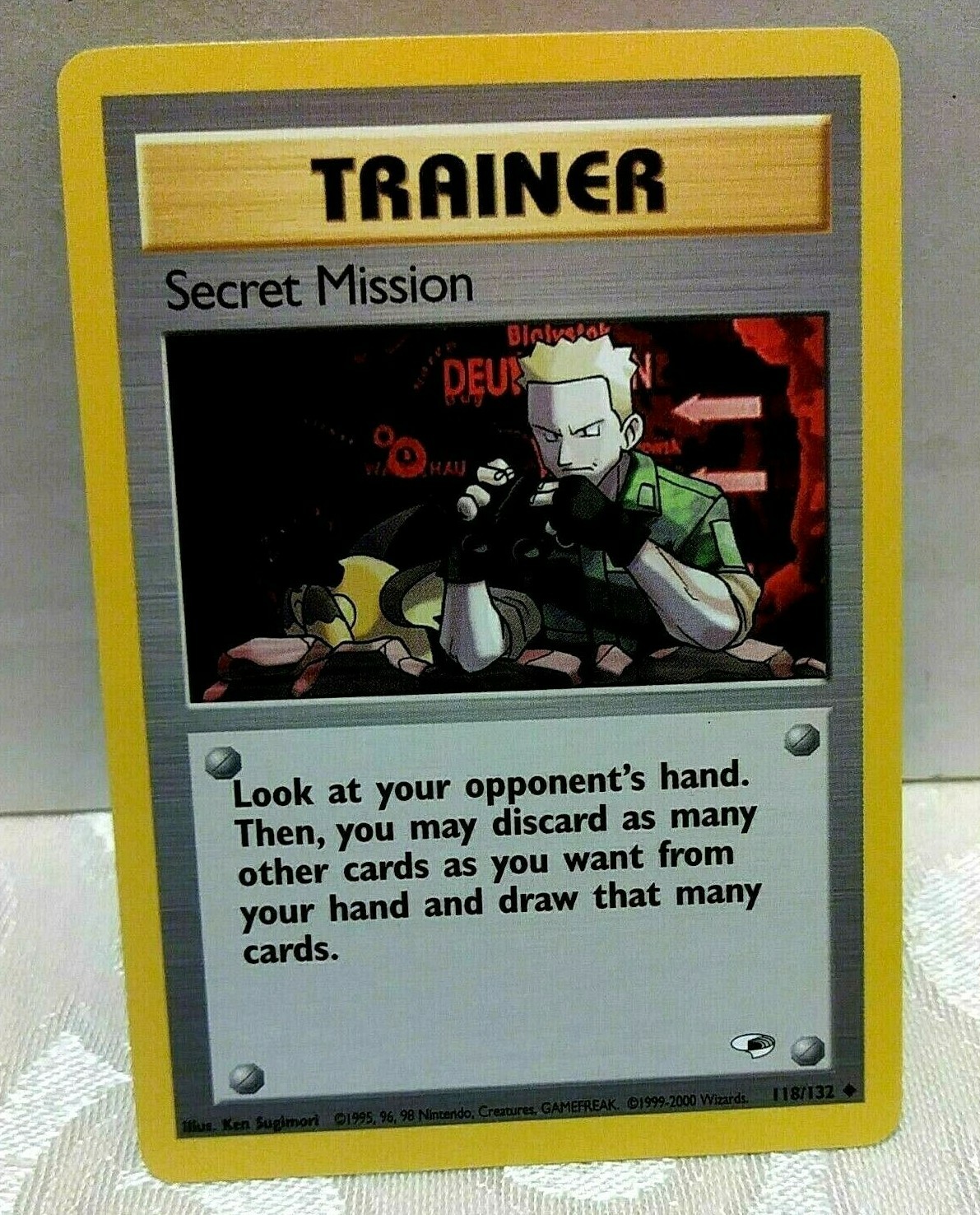 POKEMON TRAINER Secret Mission 118/132 Gym Heroes Set, Uncommon, NM Condition