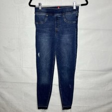 SPANX By Sara Blakely Pull-On Distressed Denim Legging Jeans Size S 27x27 