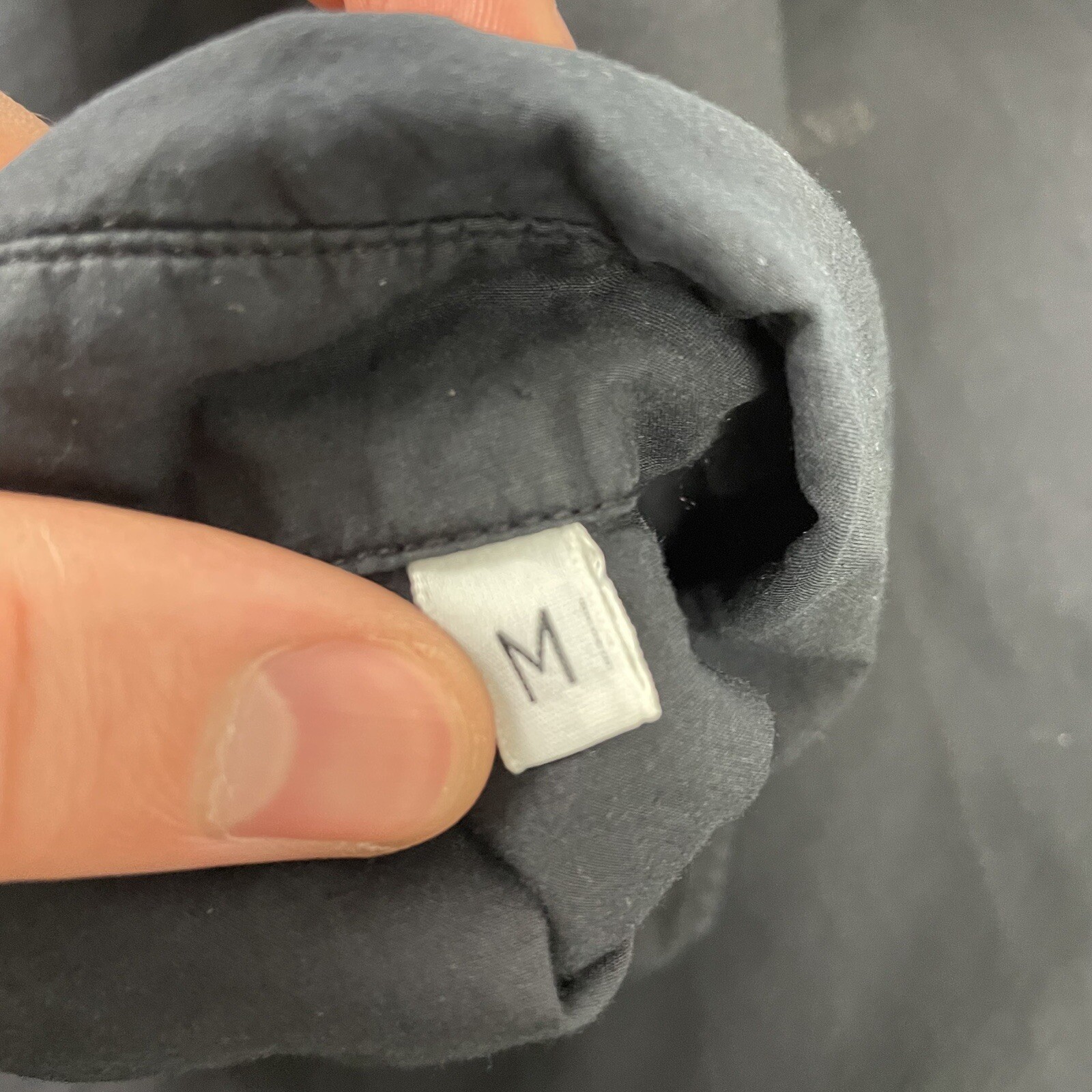 Vintage Stone Island Shirt Black Short Sleeve Button Down Spell Out Logo Medium thumbnail 4