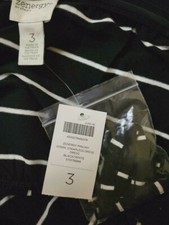$20 Blow Out Sale Chico's ZENERGY STRIPED STRAPLESS DRESS NEW Size 3 16/18 NWT