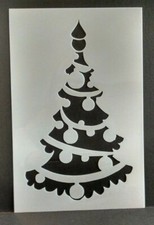 Stencil CHRISTMAS TREE Paint Template Signs Shirts Window 6" x 9.5"