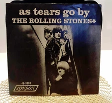 1965 THE ROLLING STONES PICTURE SLEEVE and 45 record [ AS TEARS GO BY ]