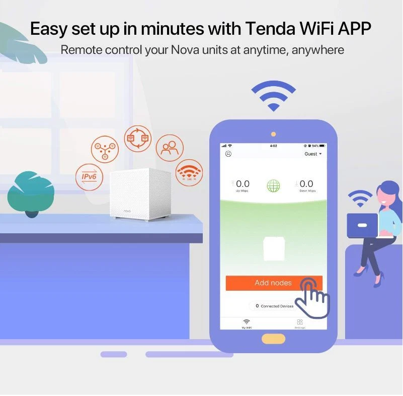 Tenda MW12 Whole Home Mesh Wi-Fi System (3-Pack) 6000sq² Wi-Fi AC2100 (NO BOX) - Image 4 of 4