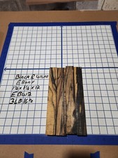 4 Pack, Black and White Ebony Wood turning blanks 1 1/2"x 1-1/2"x 12" EBW2