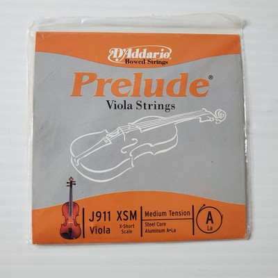 D Addario Prelude Viola Single String A Xtra Short Scale Medium Tension J911 XSM