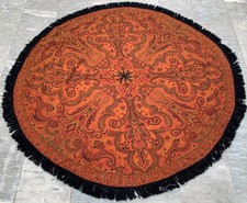 Vintage Hand Woven Paisley Shawl Women Shawl Woolen Textile 4x5 ft Free Ship