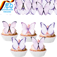 Essbare Schmetterlinge FüR Torte Lila,48 StüCk Esspapier Schmetterlinge Tortende
