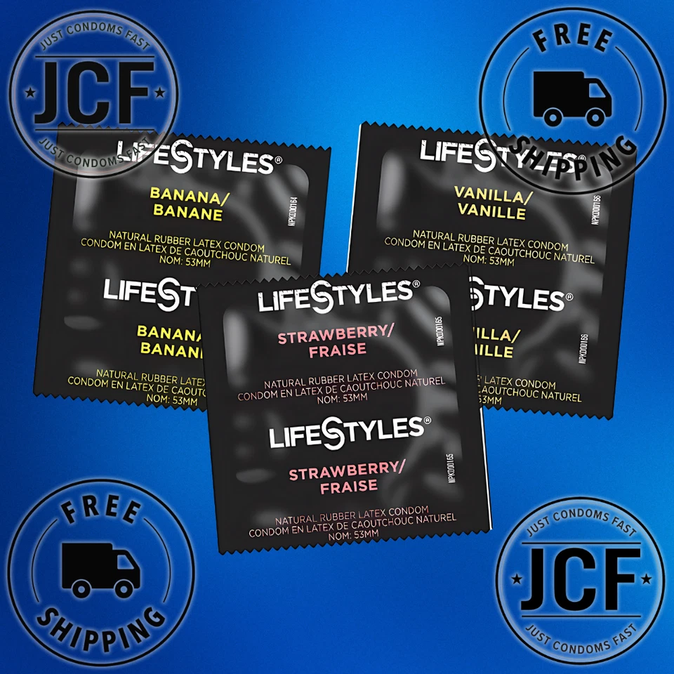 Lifestyles Flavor Condoms 🍓🍌 | Lubricated Latex | FREE SHIP  | Choose Amt - Image 2 of 4
