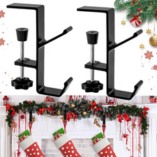 2 In1Christmas Stocking Garland Hanger 2 Hooks Stocking Holders for Mantle