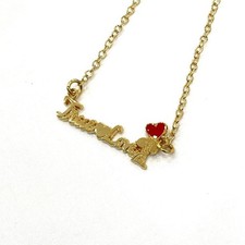 Snoopy True Love Necklace Heart Gold 32cm Used