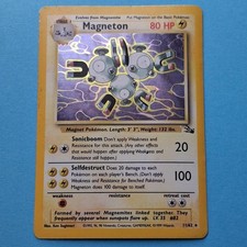 Pokémon Magneton 11/62 Fossil Set Holo Rare 80 HP English 1999 Unlimited HP on eBay